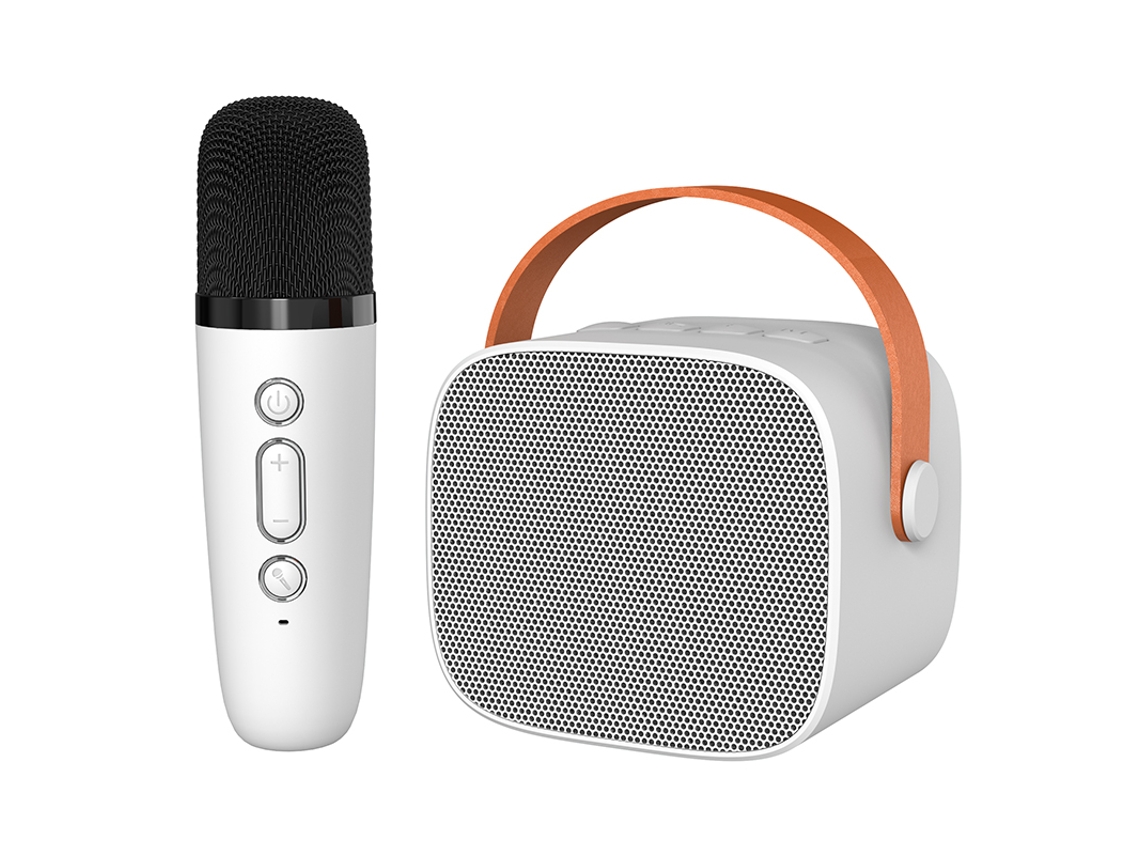 Mini Máquina de Karaoke Para Niños MDUG con Altavoz Portátil Y Micrófono Inalámbrico (Micrófono Blanco Individual)