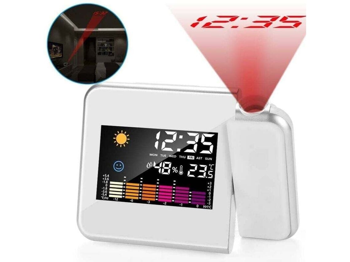 Reloj Despertador Con Proyección, Reloj Despertador Digital, Reloj De Escritorio Con Dos