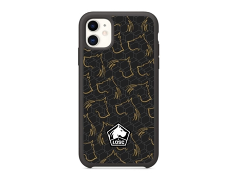 Funda Móvil Oficial Lille Fc para iPhone 11 PHONECASES3D Piel Sintética Negro