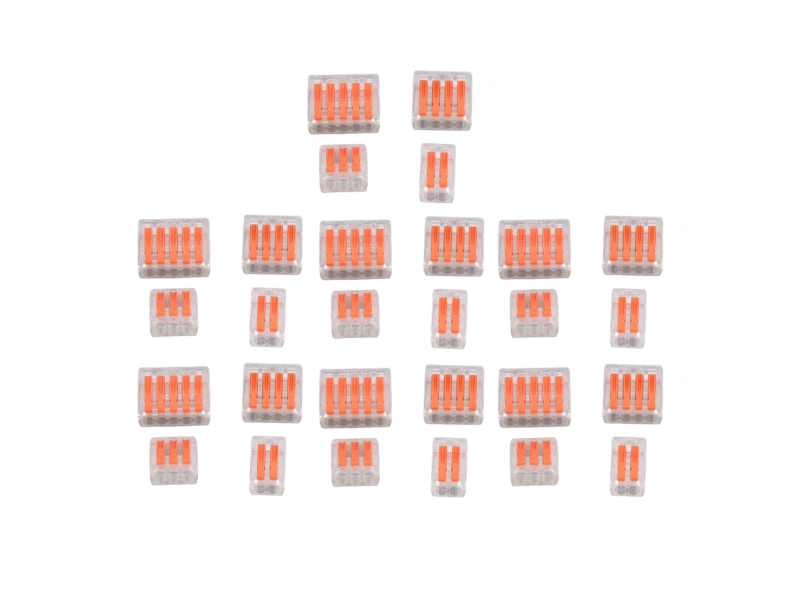 40 Conectores De Empalme Rápido Compactos Para Cables, Bloque De Terminales, 250 V, 32 A