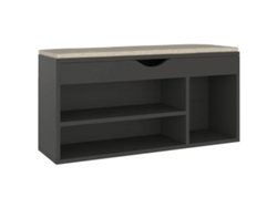 Maison Exclusive - Zapatero Con Cojín Madera Ingeniería Gris 104x30x49 Cm