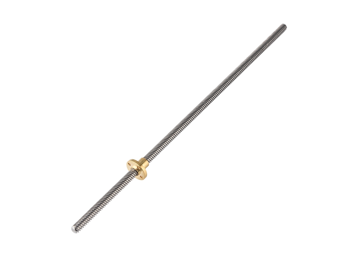 Barra Fileteada De Acero Inoxidable Trapezoidal T8 8mm Y Tuerca De Latón Para Impresora 3d 350mm