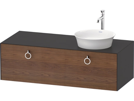 DURAVIT Tulip blanco, mueble de baño colgado en la pared, ancho 1300 x profundidad 550mm, con 1x extraíble, con tirador, WT4982R