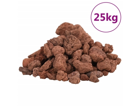 Rocas volcánicas rojas VIDAXL (25 kg 1-2 cm)