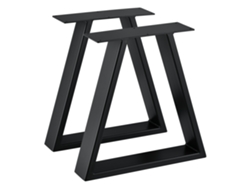 Juego de 2 Patas para Banco [EN.CASA] Greiling (Acero - 40 x 10 x 40 cm - Negro)
