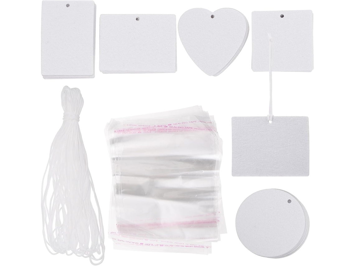 Ambientador De Fieltro Blanco Para Coche, Almohadillas De Sublimación Prácticas, Fácil De Pegar, Bricolaje Saludable