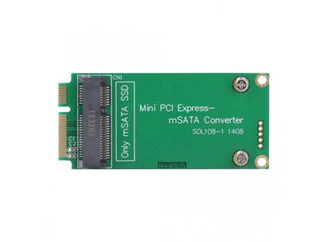Convertidor de adaptador de tarjeta elevadora MSATA SSD a SATA mini pcie-ssd para computadora portátil ASUS verde