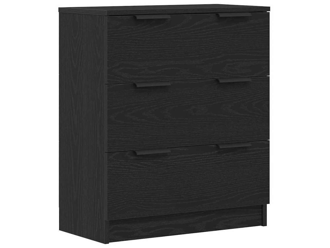 Aparador | Aparador De Comedor | Armario De Cocina Roble Negro 60 X 30 X 70 Cm Madera De Ingeniería