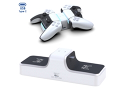 Cargador Dual Para 2 Mandos De Ps5. Incluye Salida De Carga Usb.