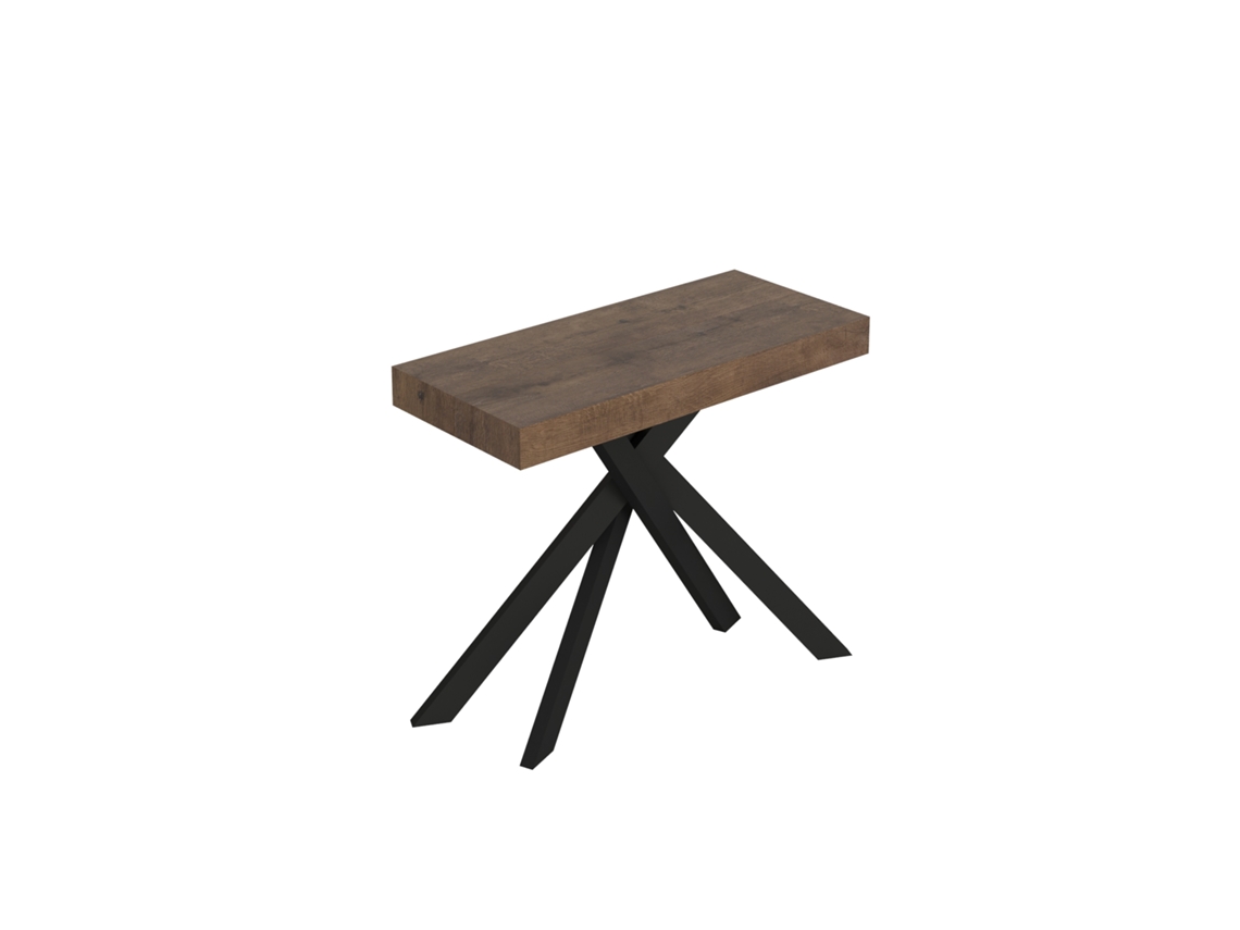 Consola extensible 90x40/300 cm patas nogal saki antracita ITAMOBY