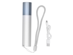 Linterna LED portátil recargable por USB 2026 con conexión de aluminio, mini multifuncional para uso en exteriores (plateada)