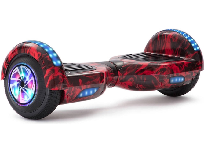 Hoverboard E-RIDES TLTL11 Rojo (Altavoz Bluetooth|Autonomía: 30-60 min| Velocidad Máx: 12 km/h)