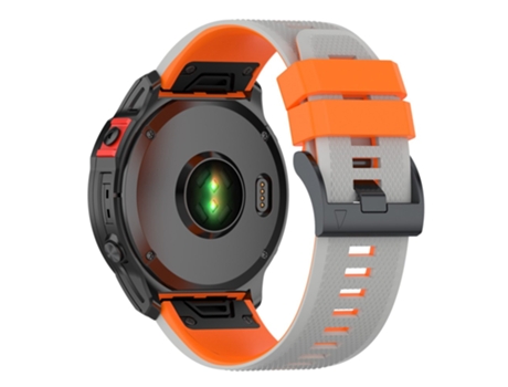 Correa de Silicona bicolor para Garmin Descent G1/Forerunner 935/Forerunner 945 - gris/naranja
