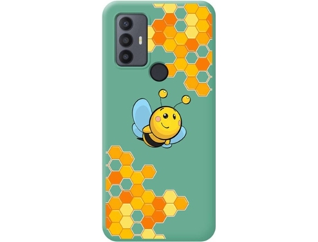 Carcasa para TCL 30 SE TUMUNDOSMARTPHONE Silicona Líquida Dibujos Verde
