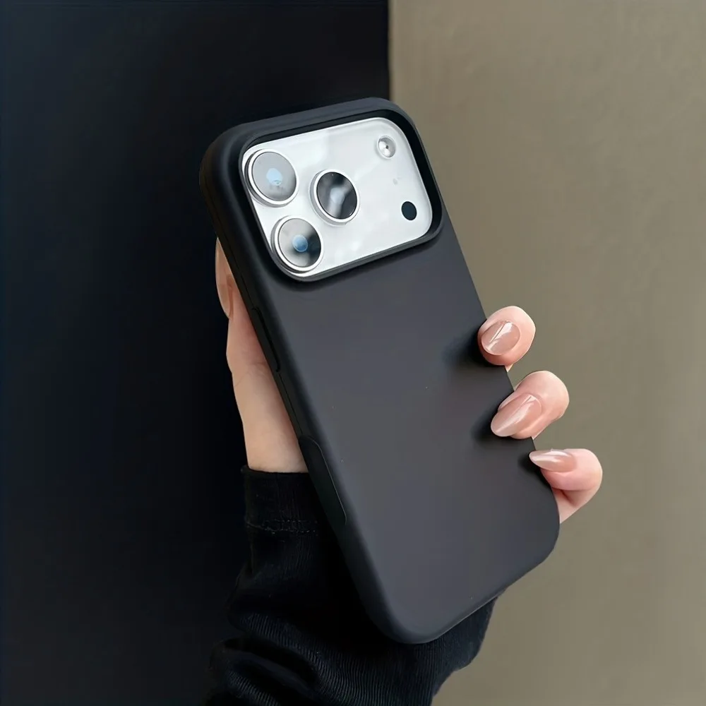 (iphone 14 Pro Negro) Funda Protectora De Silicona Líquida Para Iphone, A Prueba De Golpes Y Con Cubierta Trasera Suave Y Acolchada.