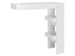 Mesa de bar de pared MAISON EXCLUSIVE en madera blanca brillante (102 x 45 x 103,5 cm)