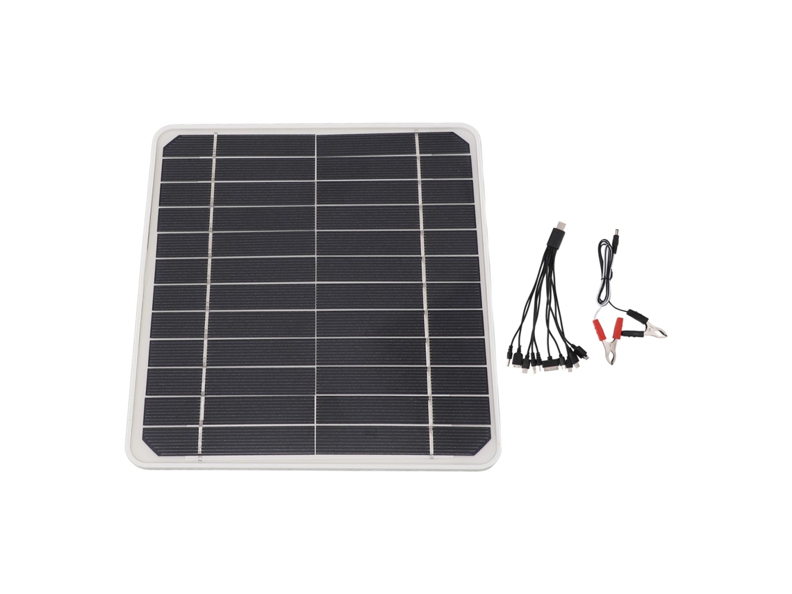 Cargador solar de 10 W y 12 V para batería de coche y teléfono móvil
