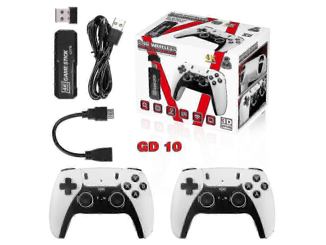 Consola De Videojuegos Gd10 Pro, Mando Inalámbrico Doble De 2,4 Ghz, Resolución 4k, 58 000 Juegos, 256 Gb, Retro, Ga-fcy