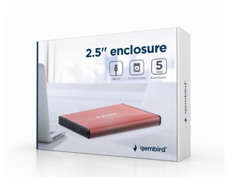 Caja para disco duro Gembird Ee2-U3S-3-P Rosa Caja para disco duro de 2,5''