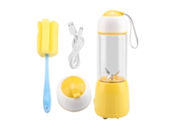 Triturador de frutas eléctrico portátil con USB recargable, licuadora de mano y vaso exprimidor