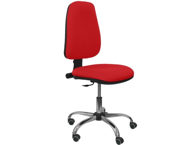 Silla de Escritorio Operativa PYC socovos Rojo con ruedas antiarañazos (Sin Brazos - Tejido)