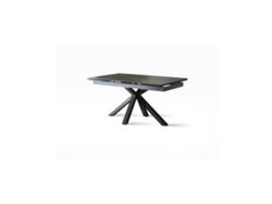 Mesa Extensible de 160Cm a 240Cm Moderna Tapa Cerámica en Vidrio Templado Portoro SOLOLED