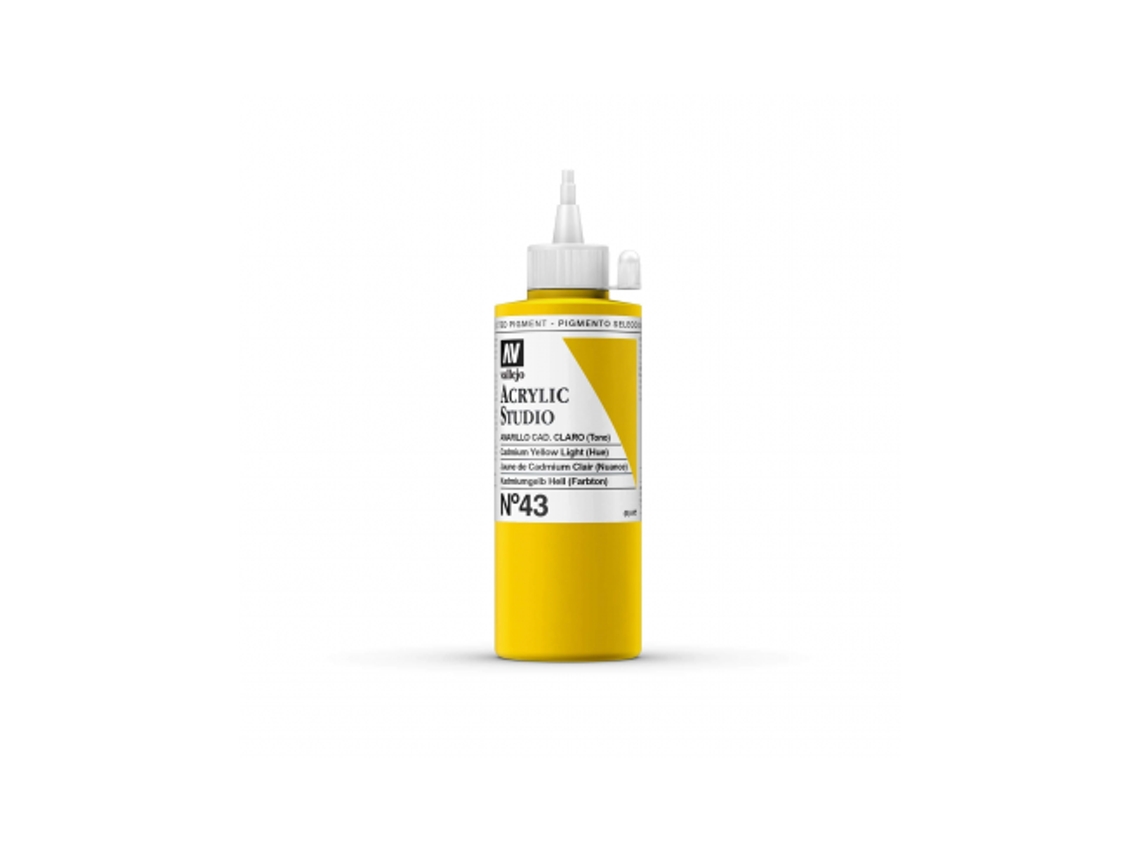 Pintura Acrilica Vallejo Studio 200 Ml (43 Amarillo Cadmio Palido)