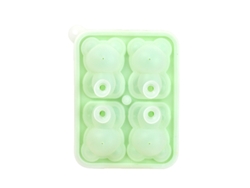 Bandeja De Silicona Para Cubitos De Hielo Con Estampado De Oso 3d / Reutilizable (verde) Czhhmart