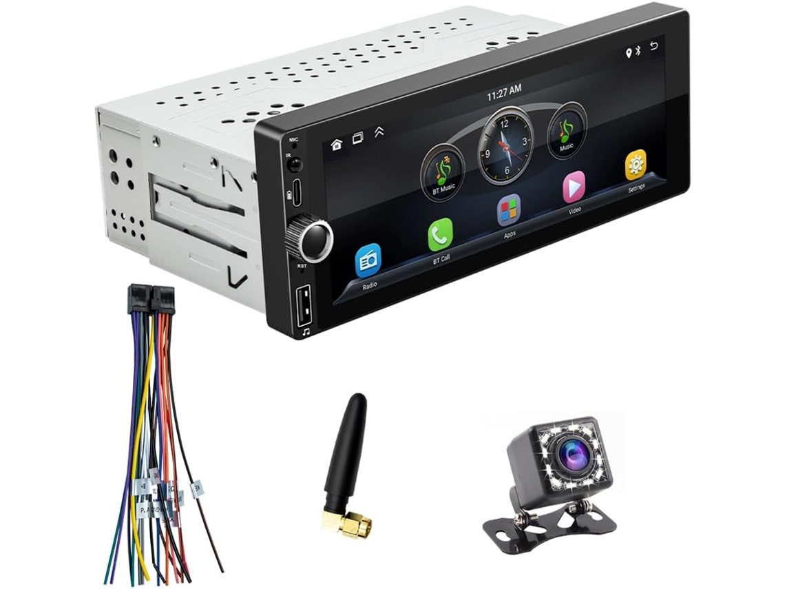 Autorradio Din Simple Con Pantalla Táctil De 6,86 Pulgadas, Sin Carplay Ni Bluetooth.