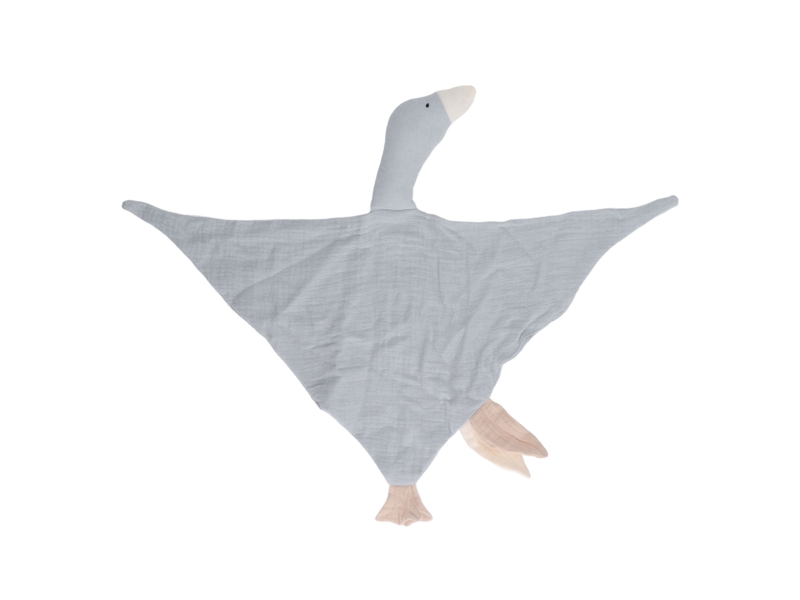 Toalla De Seguridad De Algodón Suave Y Transpirable Con Estampado De Ganso, Adorable, Para Recién Nacidos, Color Gris Claro.
