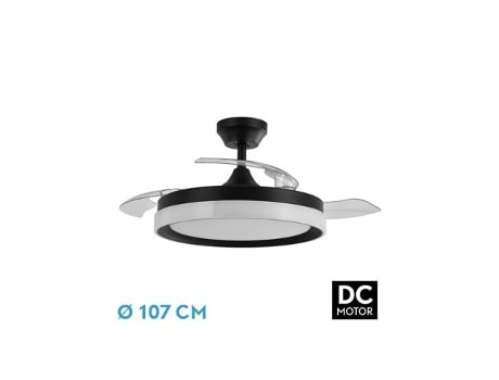 Ventilador DC Zenit Cuero 72W 3 Aspas Desplegables FABRILAMP