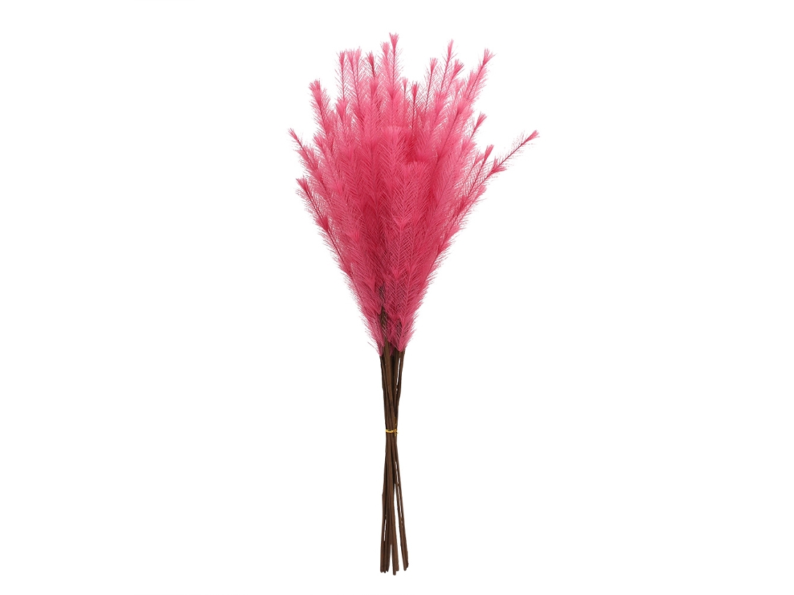 10 piezas de césped artificial con flores rugosas para decoración de bodas y hogar (rosa)