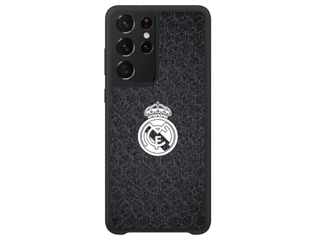 Funda Móvil Ultra Oficial Real Madrid para Samsung Galaxy S22 Ultra PHONECASES3D Piel Sintética Negro