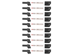 10 Unidades De Conectores Banana Aislados De 4 Mm Con Conexión Segura Y Cubierta Para Pruebas Electrónicas, Color Negro, 22.160