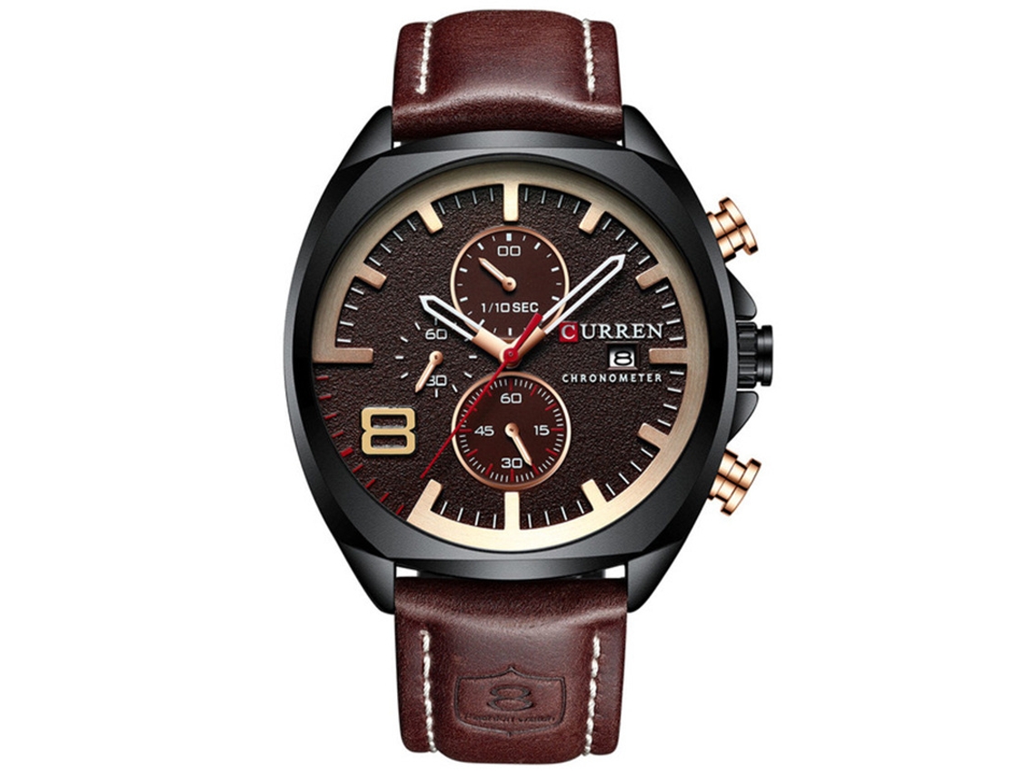 Reloj Deportivo Para Hombre (marrón), Multifuncional, Resistente Al Agua, De Cuarzo Con Seis Manecillas.