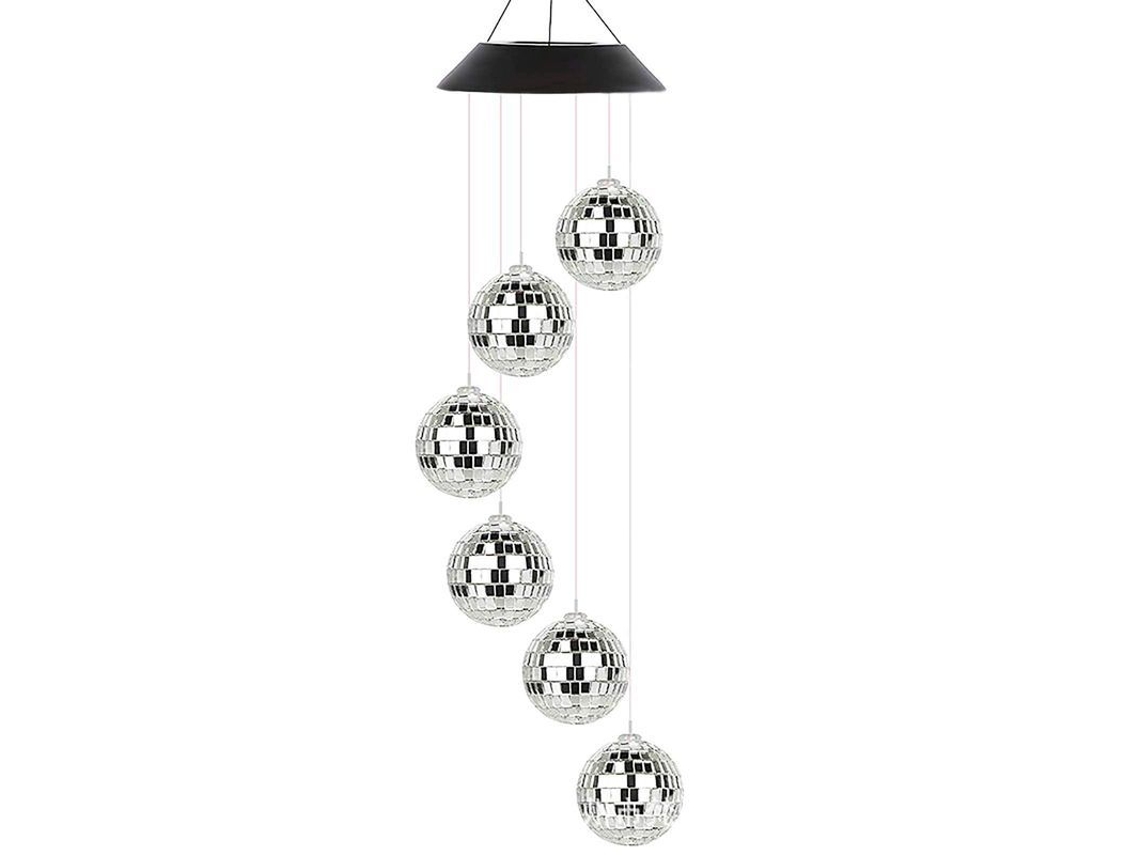 2026-campanilla Solar Led Con Esferas De Cristal Cambiantes De Color Para Exterior