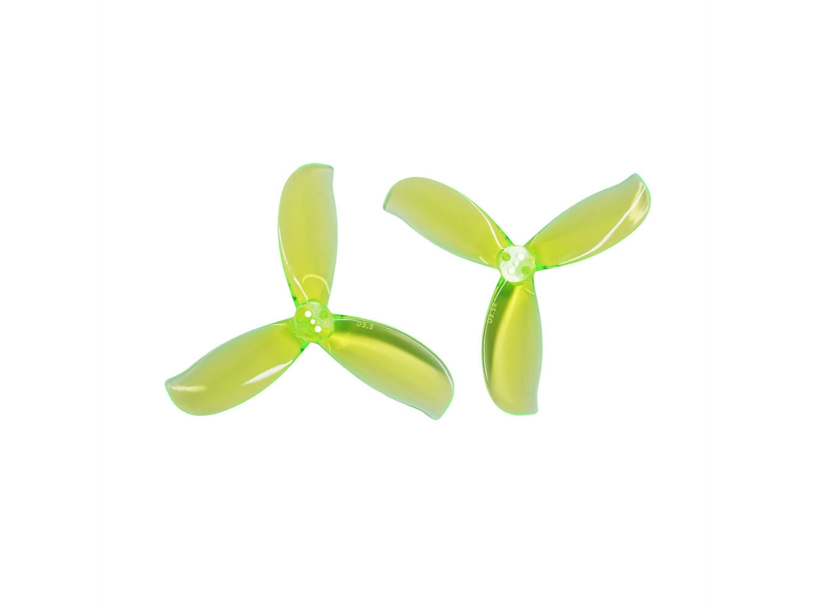 Clear Grey2 Pairs Gemfan D3.5 3-blade 3.5 Inch Pc Propeller 1.5mm Hole For Rc Fpv Racing Drones