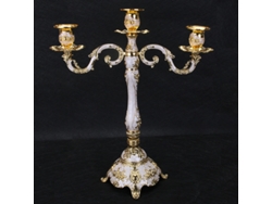 Candelabro (Cien velas doradas de tres cabezas) Decoración retro romántica para el hogar, regalo ideal para cenas a la luz de las velas.