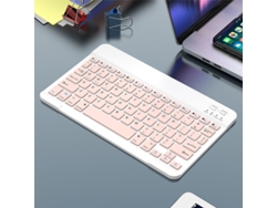 Teclado Bluetooth ultrafino HEXINYIGJLY, 78 teclas, silencioso, USB-C, rosa para iPad