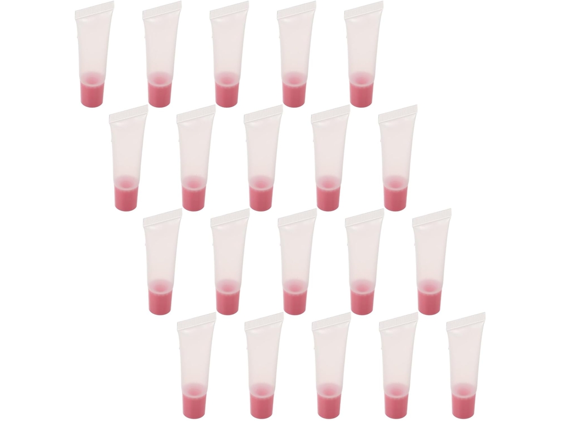 20 Tubos De Brillo Labial Transparentes Reutilizables, Mini Tubos De Lápiz Labial Recargables.