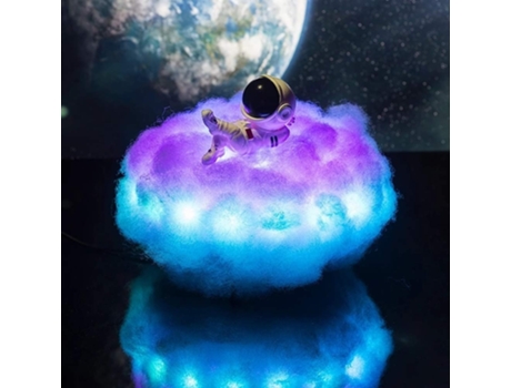 LED Bunte Wolke Astronautenlicht LED Galaxie Wolkenlicht 3D Regenbogeneffekt Buntes Nachtlicht mit Fernbedienung Kinder 12 Farbe Kreative