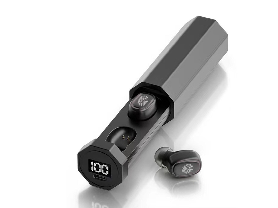 Auriculares Inalámbricos Bluetooth Tws Con Cancelación De Ruido Para Deportes, Conexión Estable, Llamadas Manos Libres, Color Negro.
