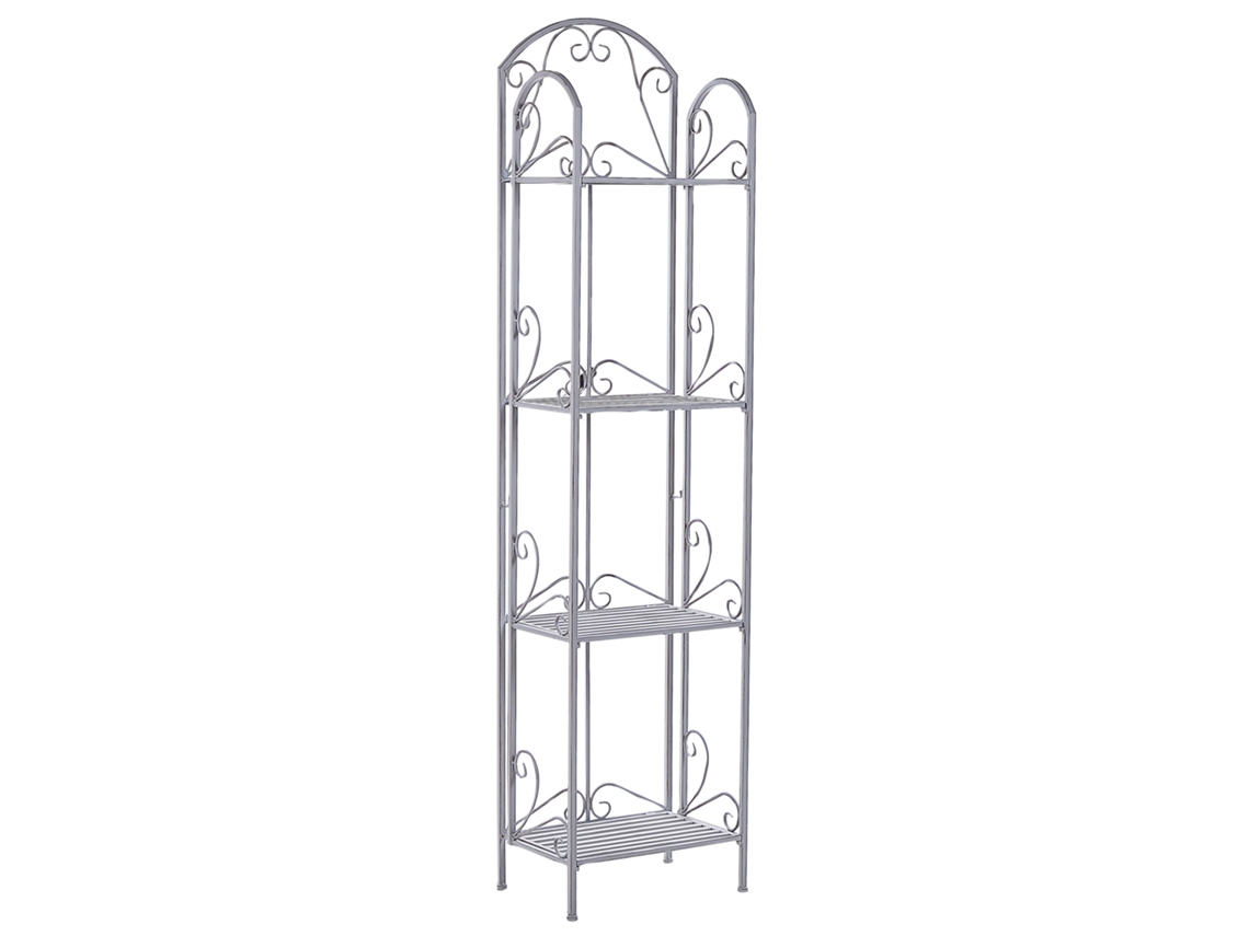 Estantería BELIANI Valdivia de Hierro Gris 40x27x166
