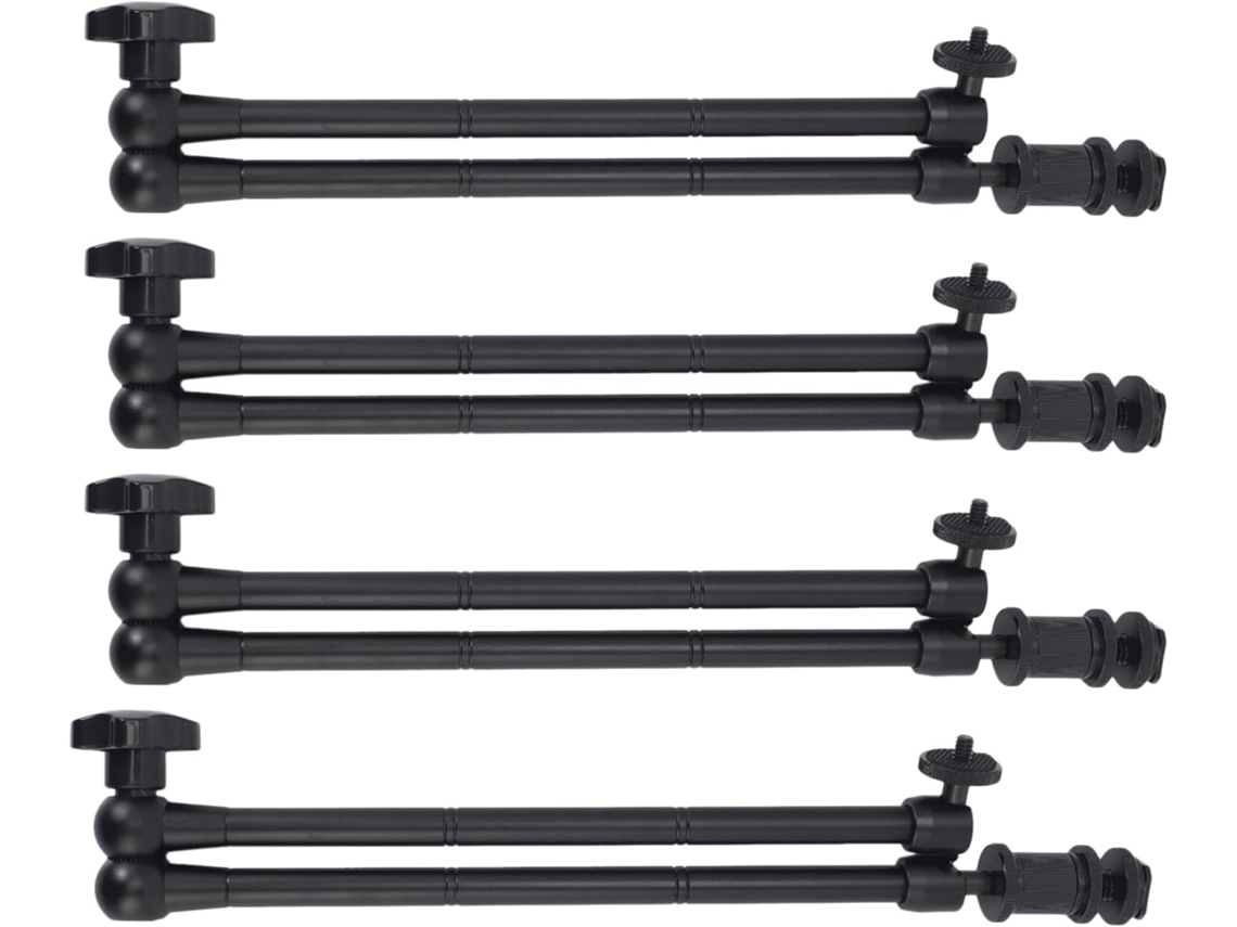 Brazo Mágico Articulado Ajustable De 20 Pulgadas Con Accionamiento Por Fricción Y Soporte Para Zapata Caliente (4 Unidades).