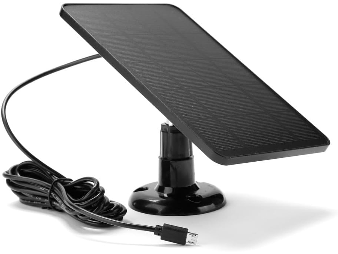 Panel Solar De Plástico Negro De 4w Y 5v Para Cámara De Seguridad, Carga Usb, Cctv Para Exteriores.