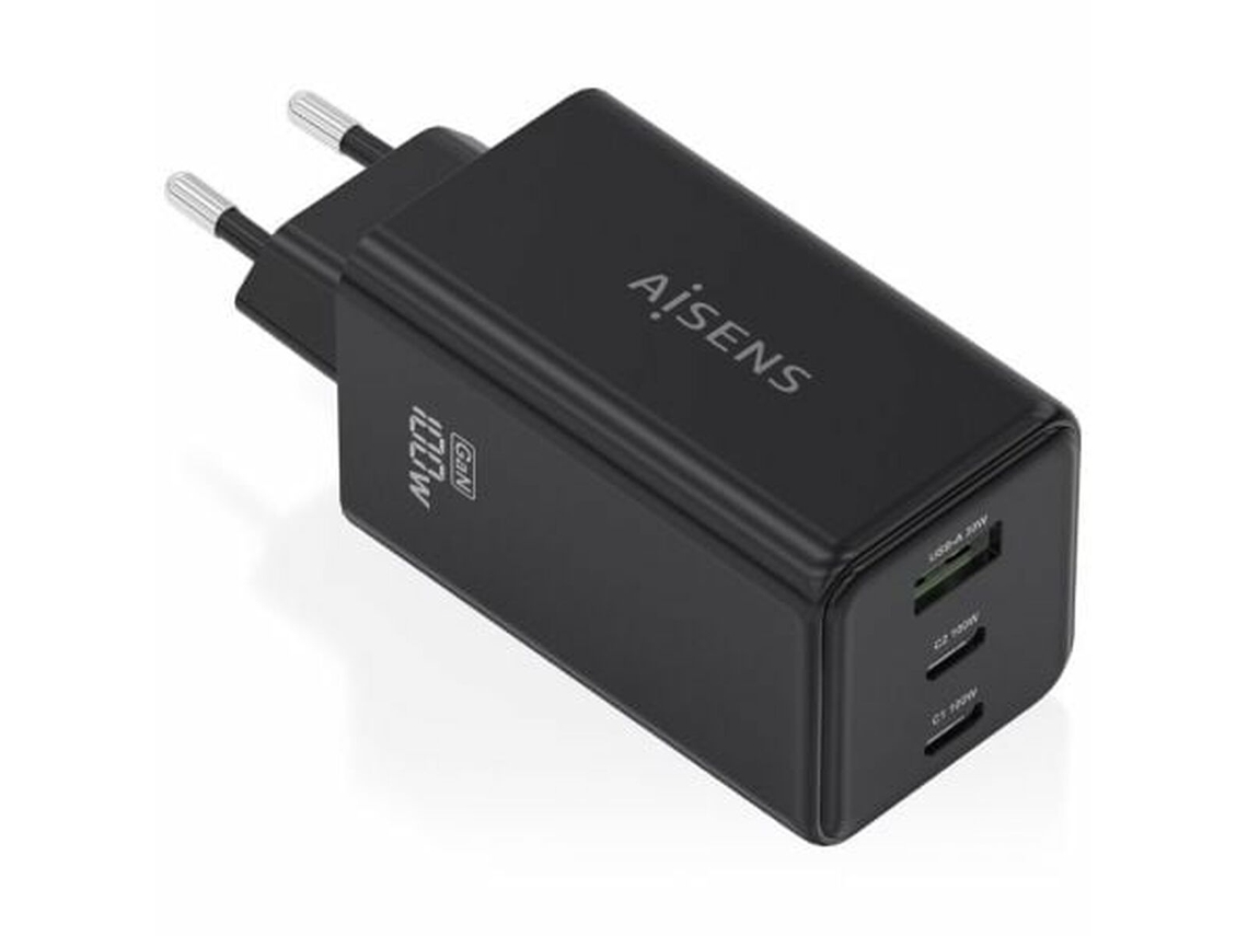 Cargador Inalámbrico Aisens Asch-100w3p052-bk (negro - Usb-c X 2 - Tipo C)