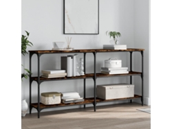 Mesa consola | Mesa de entrada | Mesa auxiliar 150x29x75 cm Derivados de madera de roble ahumado