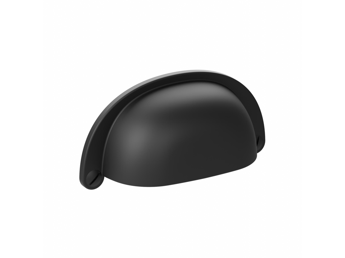 Tirador Para Mueble De Zamac Distancia Entre Ejes 64mm Barniz Negro Mate Pack De 25