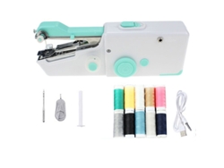 Máquina de coser portátil con herramienta para coser hilo, ideal para viajes, hogar y principiantes, color azul Cuich