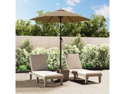 Parasol 200x224 cm Aluminio Gris Parduzco Dkd Home Decor